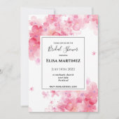 Save The Date budget mariage rose floral romantique douche nupti (Devant)