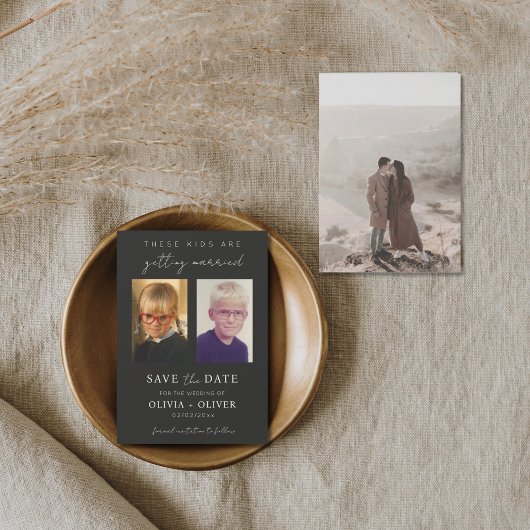 Save The Date Budget, minimalist these kids are getting married 