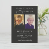 Save The Date Budget, minimalist these kids are getting married  (Debout devant)