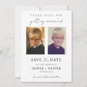 Save The Date Budget, minimalist these kids are getting married  (Devant)
