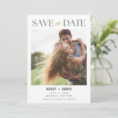 Save The Date Budget Photo Wedding Enregistrer la date (Debout devant)