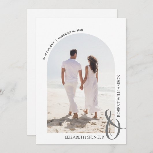 Save The Date Budget QR Code Mariage photo Enregistrer la date (Devant / Derrière)