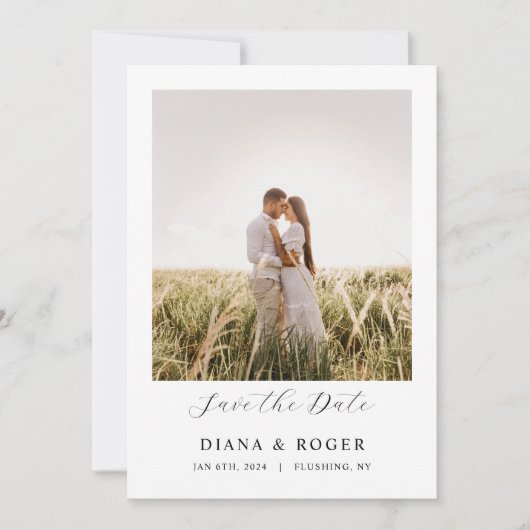 Save The Date Budget Rustique Lavande (Devant)