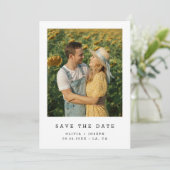 Save The Date Budget rustique Mariage romantique Tournesol photo (Debout devant)