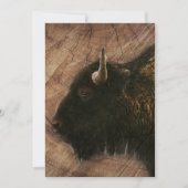 Save The Date Buffalo de bison de bois (Devant)