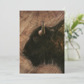 Save The Date Buffalo de bison de bois (Debout devant)