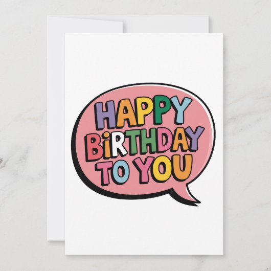 Save The Date Bulle Joyeux Anniversaire (Devant)