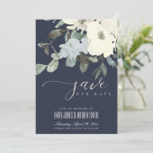 SAVE THE DATE BUNCH FLORAL D'AQUA D'IVOIRE BLANC DE LA MARINE (Debout devant)