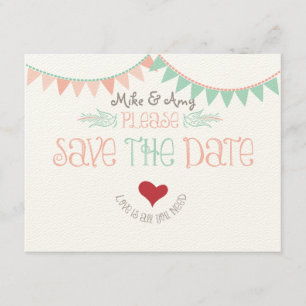 Save The Date Bunting Whimsical vintage Enregistrer la date