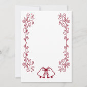 Save The Date Burgundy Bells Scrollwork Design Mariage (Dos)