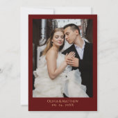 Save The Date Burgundy Black Red Rose Floral Wedding (Dos)