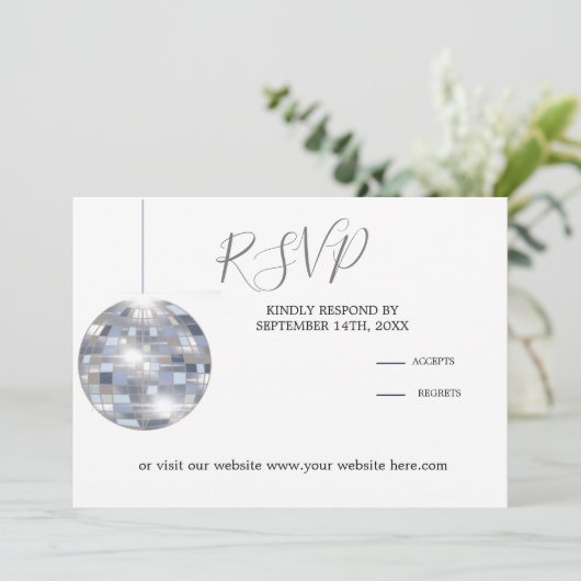 Save The Date Burgundy Blush Disco Mariage Élégant Enregistrer L (Debout devant)