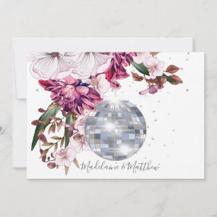 Save The Date Burgundy Blush Disco Mariage Élégant Enregistrer L