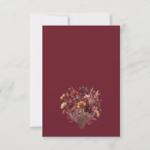 Save The Date Burgundy Boho Chic Wildflowers Wedding Calendar (Dos)