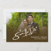 Save The Date Burgundy & Ivory Photo QR Code Elegant Wedding (Devant)