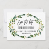 Save The Date Burgundy Marsala Floral Écriture Manuelle Enregist (Devant)