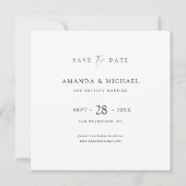 Save The Date Burgundy moderne Script photo mariage Enregistrer (Dos)