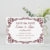 Save The Date Burgundy Papel Picado Mexican Wedding  (Debout devant)