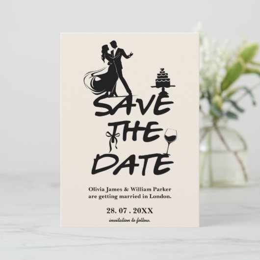 Save The Date Burnt Orange Boho Terracotta Mariage Enregistrer L (Debout devant)