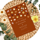 Save The Date Burnt Orange Fleur sauvage Boho Enregistrer la car