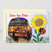 Save The Date Bus Ladybug (Devant / Derrière)