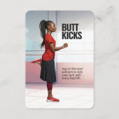 Save The Date Butt Kicks Fitness Card with Pink Backing (Devant)