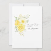 Save The Date Butter Yellow Ivory Floral Wedding (Dos)