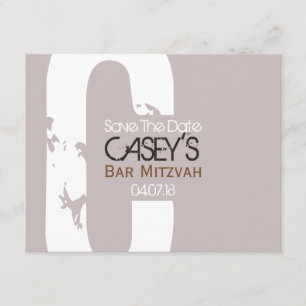 Save The Date C Monogram Collection Bar Mitzvah Enregistrer la d