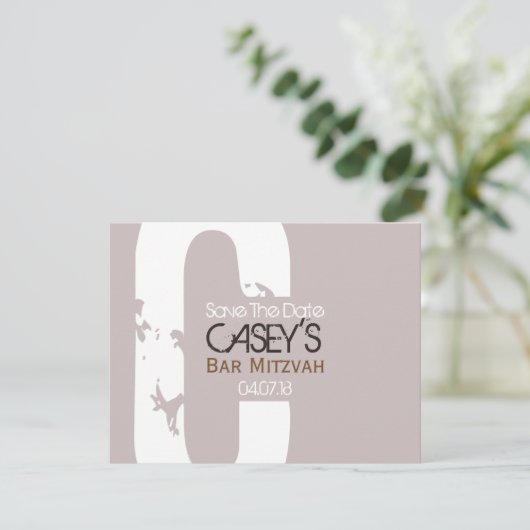 Save The Date C Monogram Collection Bar Mitzvah Enregistrer la d (Debout devant)