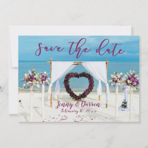Save The Date Cabana Beach Destination Mariage -