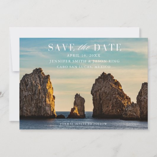 Save The Date Cabo San Lucas Mexique Mariage Enregistrer La Date (Devant)
