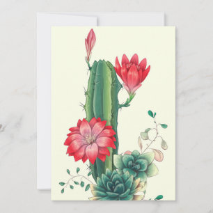 Save The Date Cactus À Fleurs