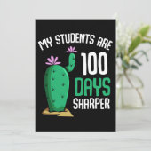 Save The Date Cactus Mes Étudiants Sont 100 Jours (Debout devant)