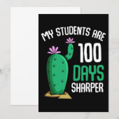 Save The Date Cactus Mes Étudiants Sont 100 Jours (Devant / Derrière)