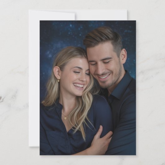 Save The Date Cadeau céleste Midnight Blue Wedding Enregistrer l (Dos)