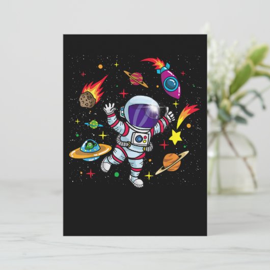 Save The Date Cadeau spatial pour Sci Fi Enfants - Garçons & Fil (Debout devant)