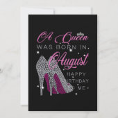 Save The Date Cadeaux d'anniversaire | Une Reine Est Née En Août (Devant)