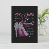 Save The Date Cadeaux d'anniversaire | Une Reine Est Née En Août (Debout devant)