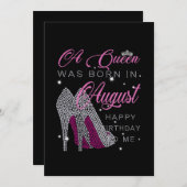 Save The Date Cadeaux d'anniversaire | Une Reine Est Née En Août (Devant / Derrière)