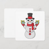 Save The Date Cadeaux pour vous de Snowman (Devant / Derrière)