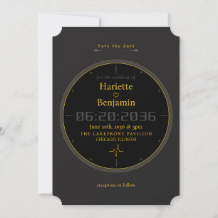 Save The Date Cadran de montre sportive élégant