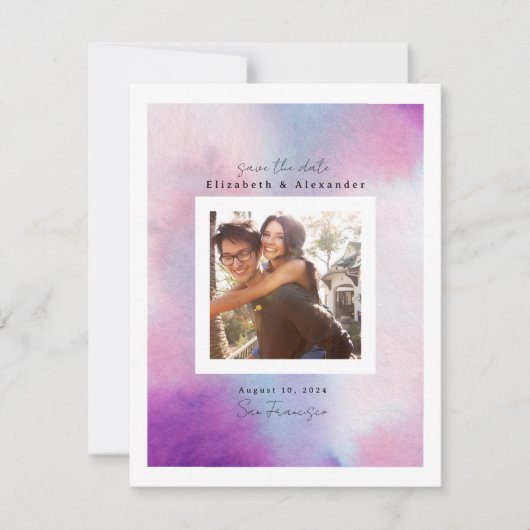 Save The Date Cadre aquarelle (Devant)