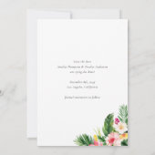 Save The Date Cadre botanique tropical à l'aquarelle Été (Dos)