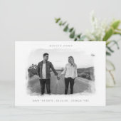 Save The Date Cadre brossé noir et blanc (Debout devant)