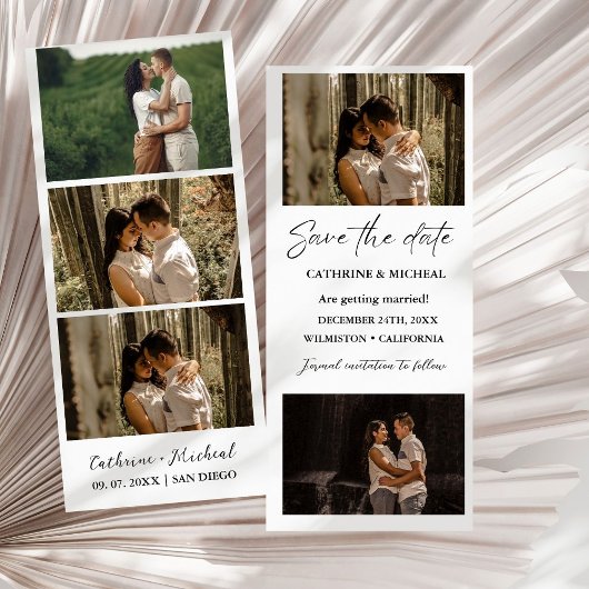 Save The Date Cadre de bande de photobooth de mariage minimalist