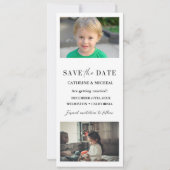 Save The Date Cadre de bande de photomaton de mariage minimalist (Dos)