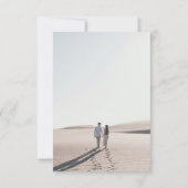 Save The Date Cadre de mariage de plage bleu marine côtier (Dos)