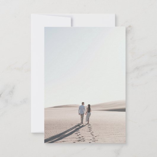 Save The Date Cadre de mariage de plage bleu marine côtier (Dos)