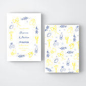 Save The Date Cadre de mariage italien fantaisiste à main levée 