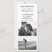 Save The Date Cadre de strip pour photobooth de mariage moderne  (Dos)